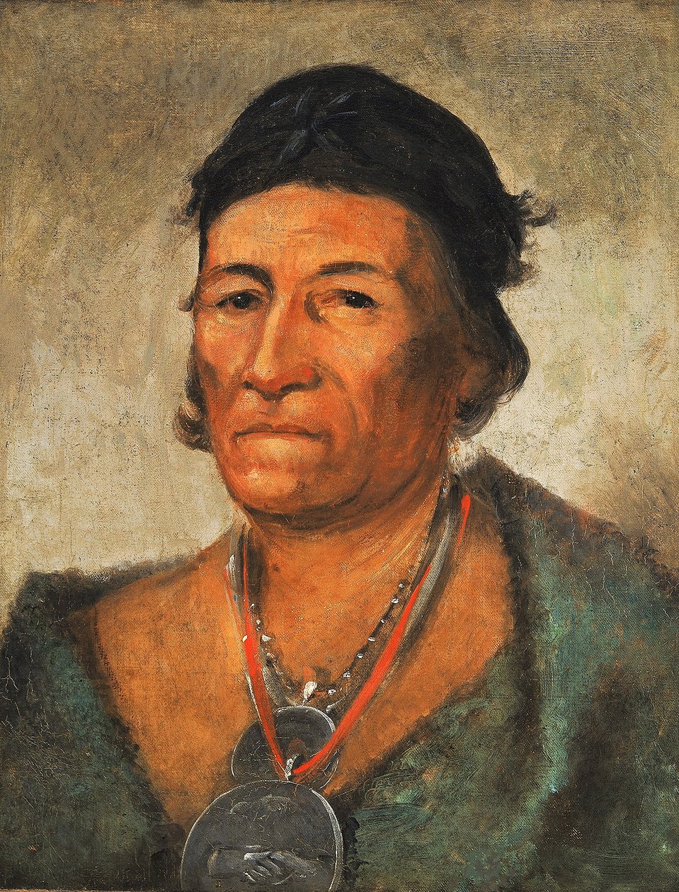 Ko-mán-i-kin, Grote Golf, een oud en voornaam opperhoofd door George Catlin