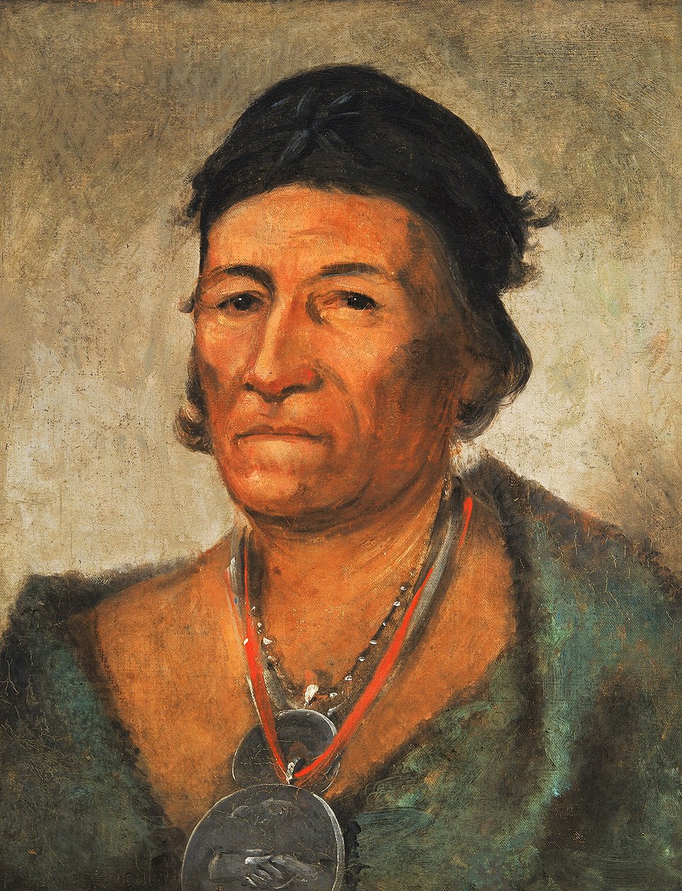 Ko-mán-i-kin, Grote Golf, een oude en vooraanstaande chef door George Catlin
