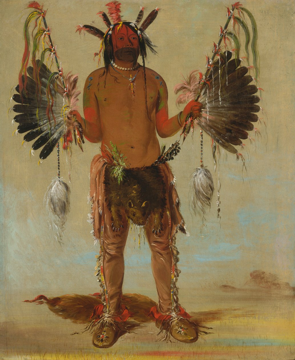 Mah-tó-he-ha, Oude Beer, een Medicijnman, 1832 door George Catlin