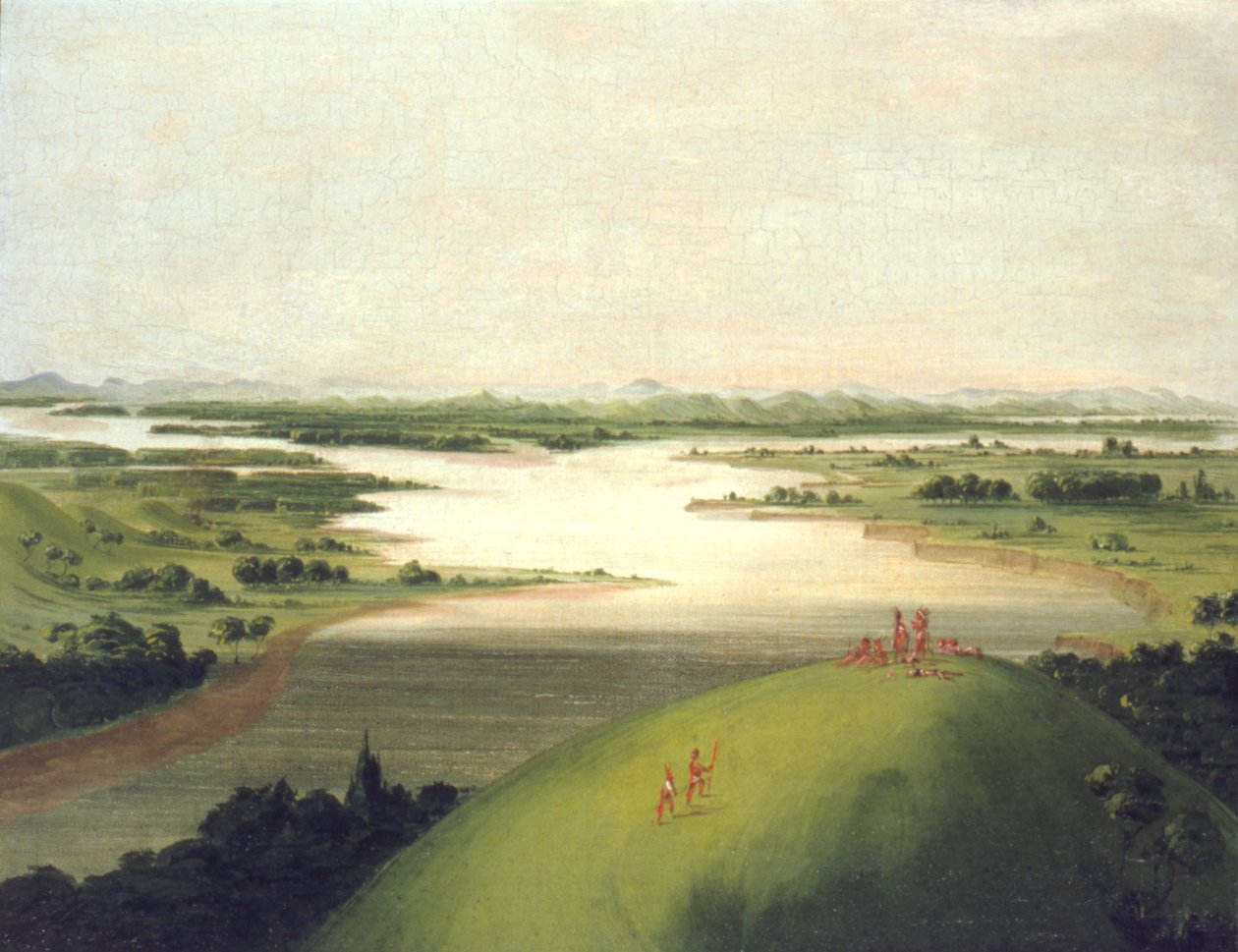 De monding van de Platte, 900 mijl boven St. Louis door George Catlin