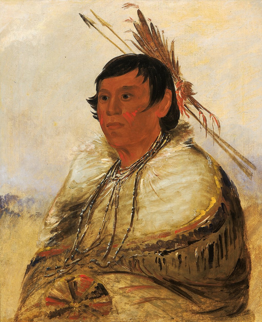 Ni-a-có-mo, Vastzetten met de voet, een dappere door George Catlin