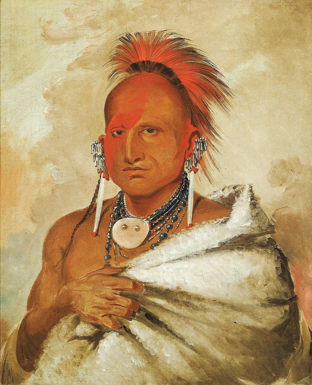 O-rón-gás-see, Berenvanger, een gevierde krijger door George Catlin