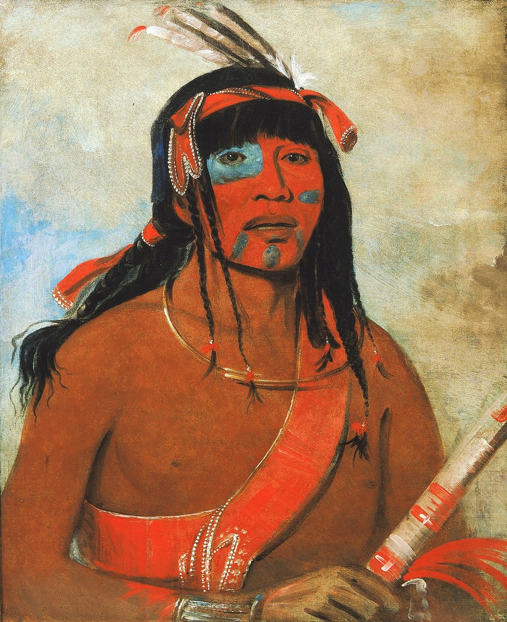 O-tá-wah, De Ottaway, een krijger door George Catlin