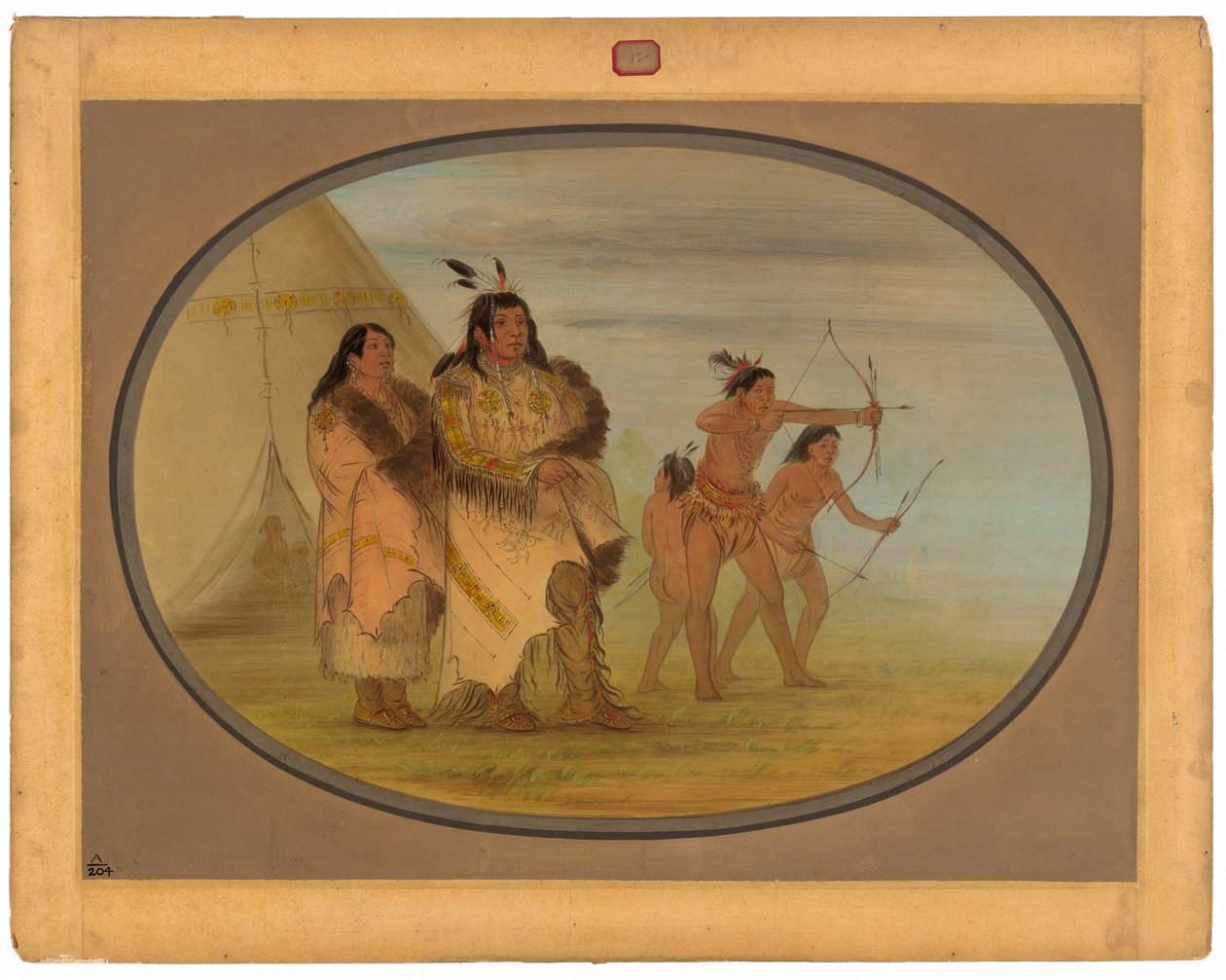 Ojibbeway Indianen door George Catlin