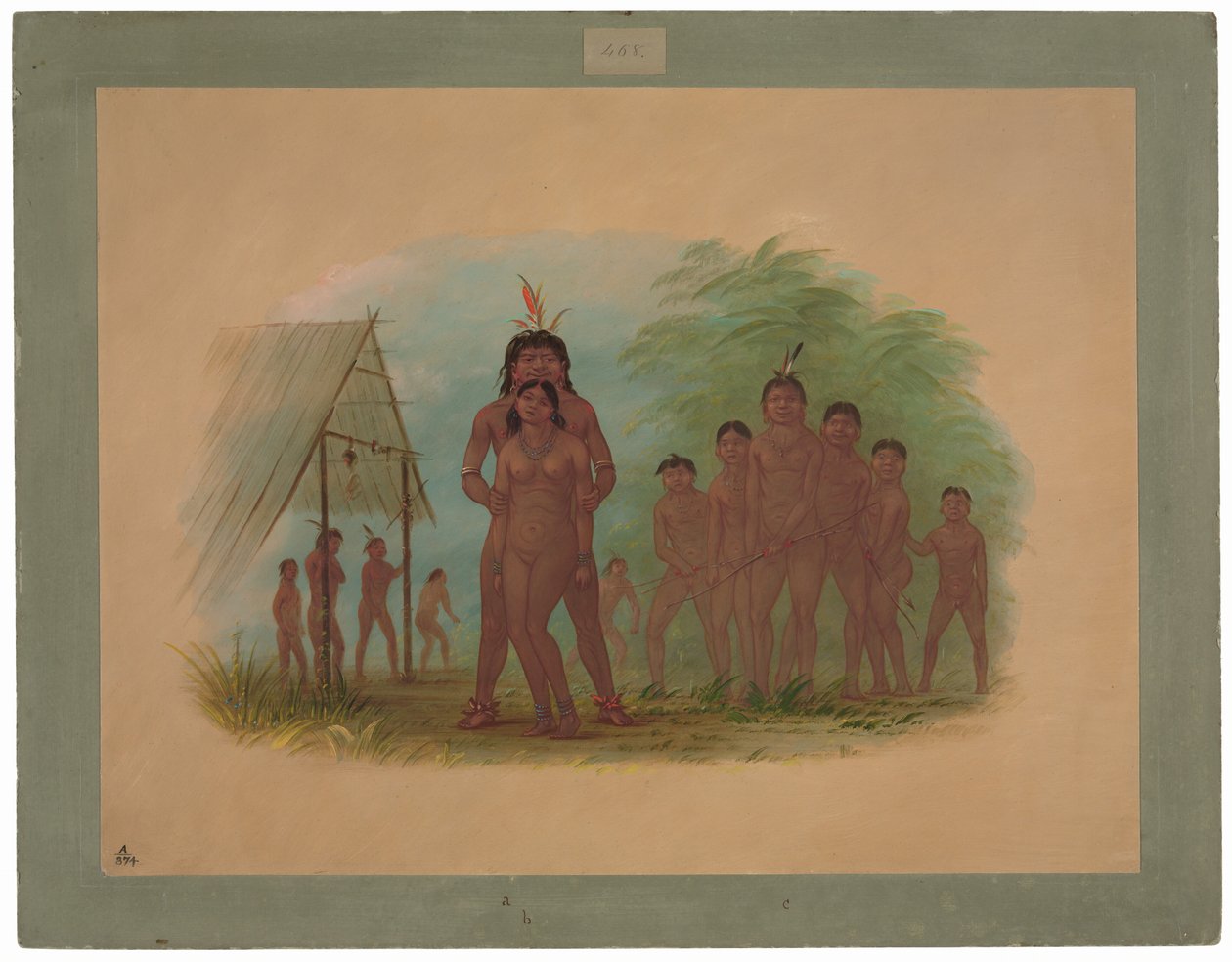 Orejona-indianen door George Catlin