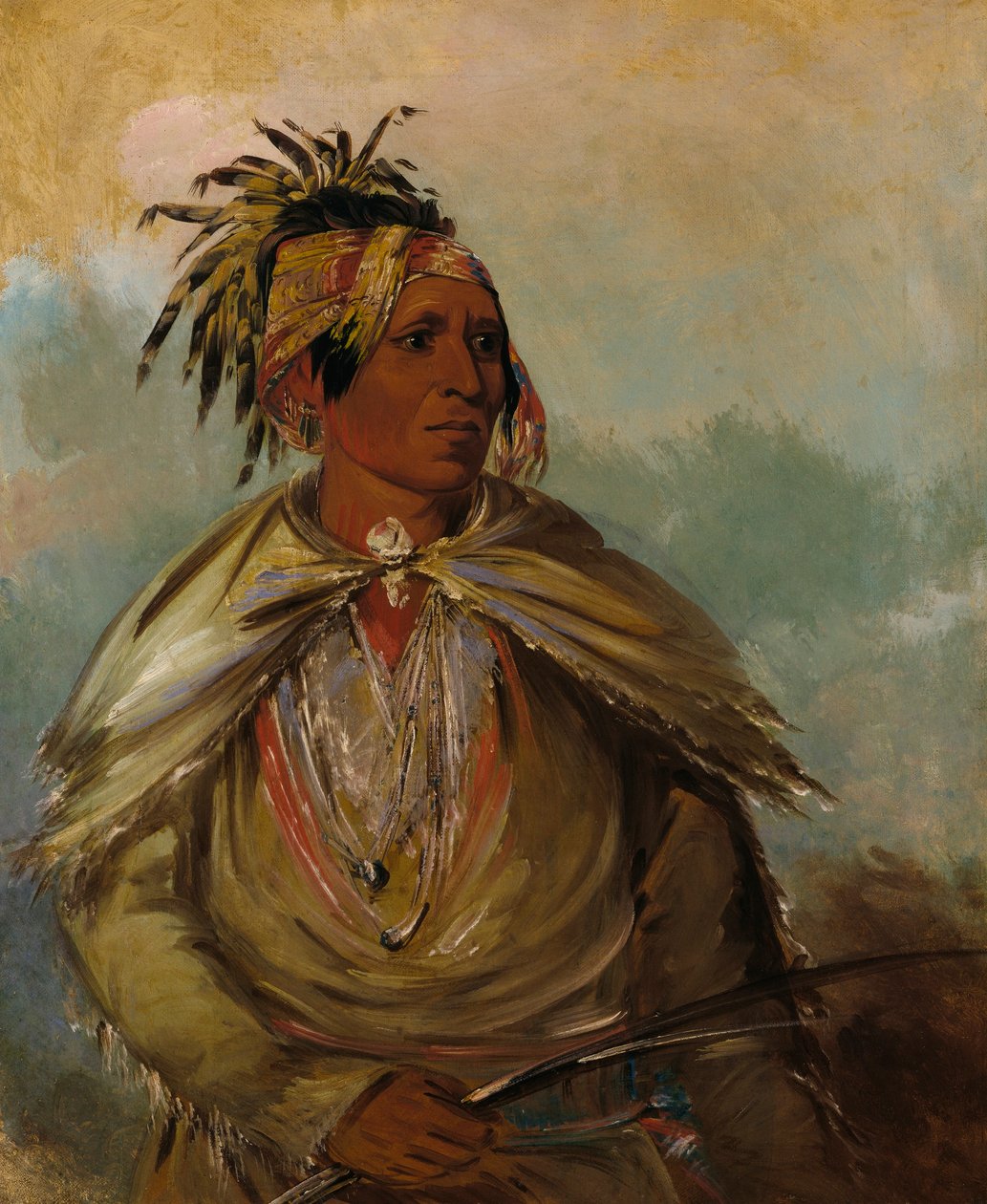 Pah-mee-ców-ee-tah, man die spoort, een opperhoofd door George Catlin