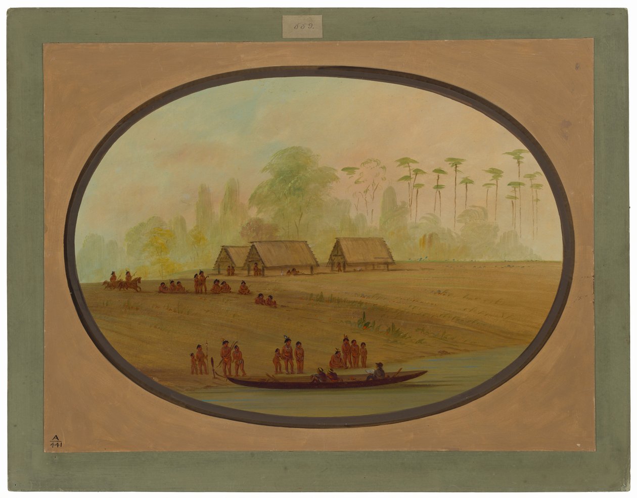 De Lengua-opperhoofd schilderen door George Catlin