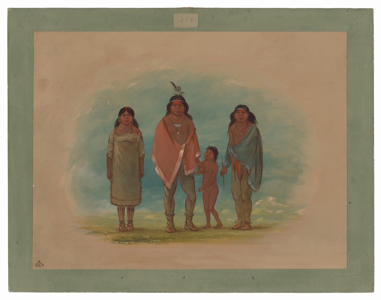 Patagon Hoofdman, Zijn Broer en Dochter door George Catlin