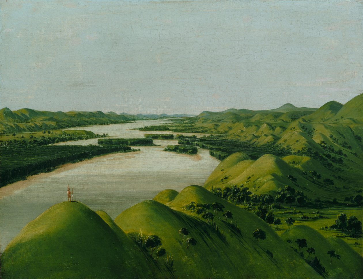 Rivieroever, 1320 mijl boven St. Louis door George Catlin
