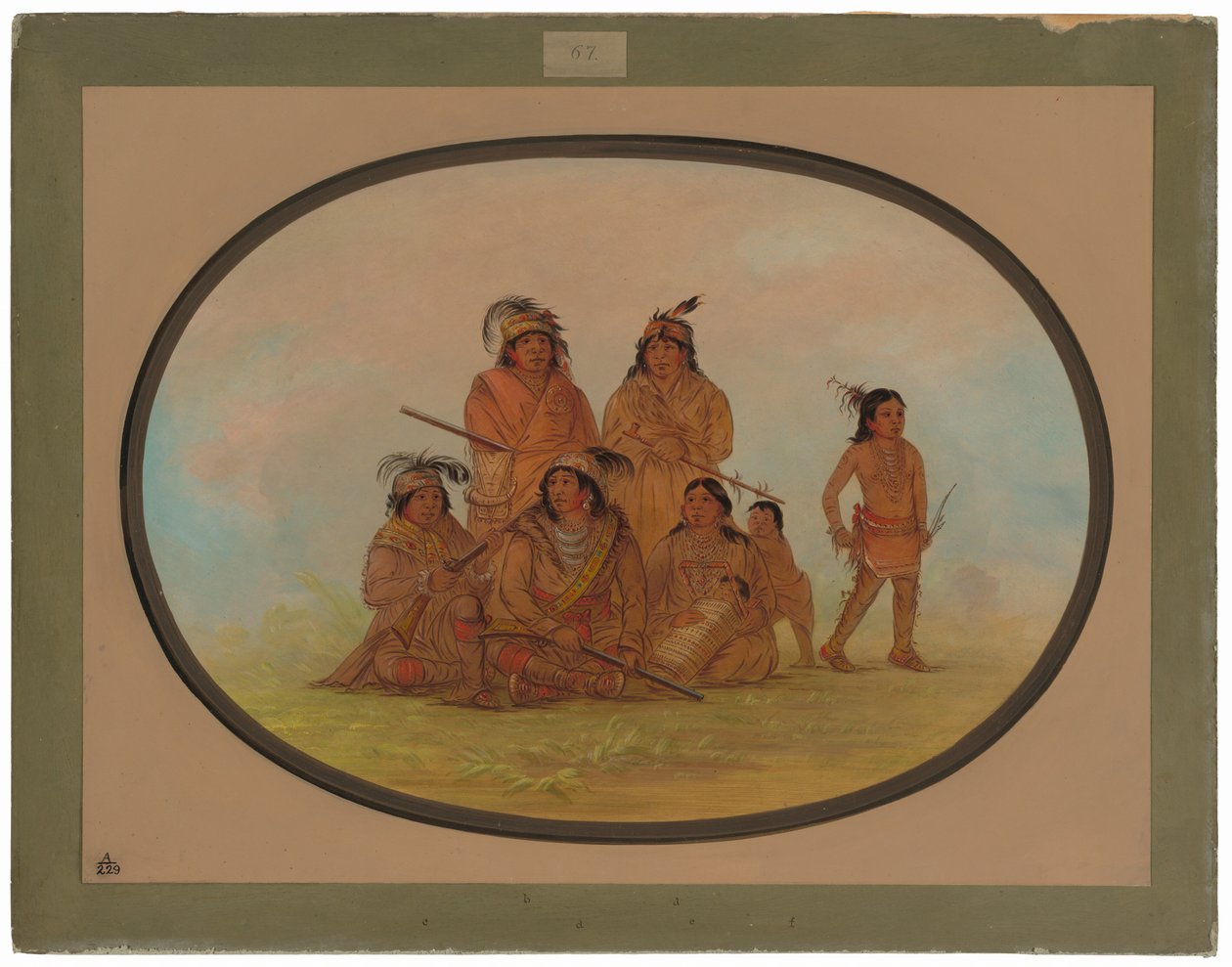 Seminolee Indianen, Gevangenen in Fort Moultrie door George Catlin