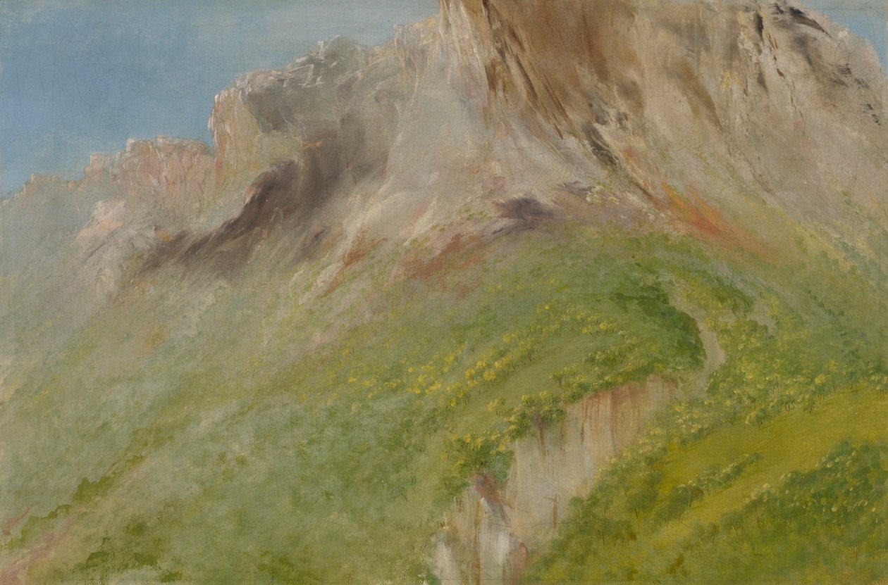 Ta-wa-que-nah, of de Rocky Mountain, bij het Comanche-dorp door George Catlin