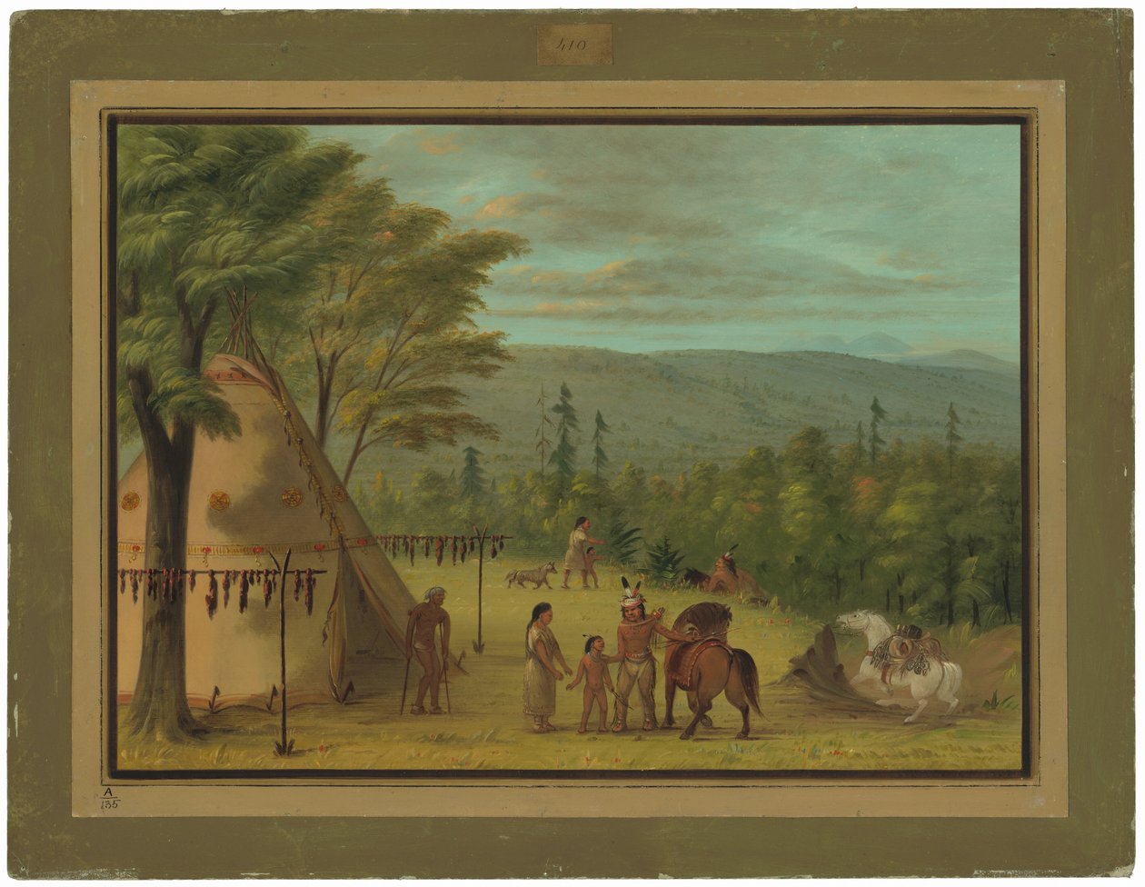 De Cheyenne Broers Beginnen aan Hun Herfstjacht door George Catlin