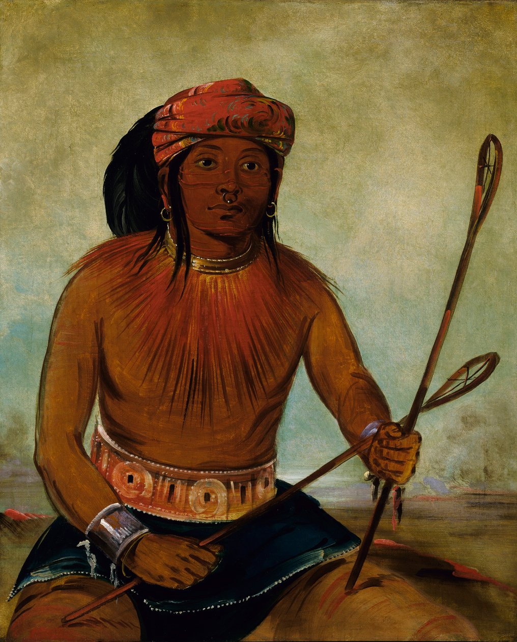 Tul-lock-chísh-ko, drinkt het sap van de steen door George Catlin