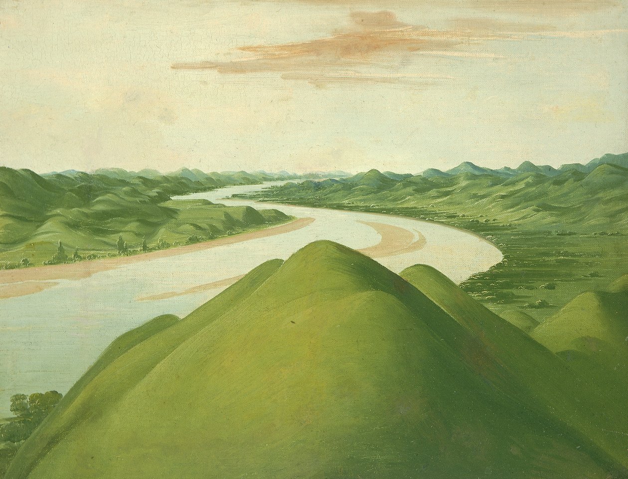 Uitzicht in de Cross Timbers, Texas, 1832 of 1834-1835 door George Catlin