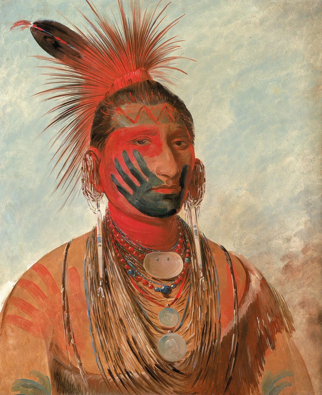 Wash-ka-mon-ya, Snelle Danser, een Krijger, 1844-1845 door George Catlin
