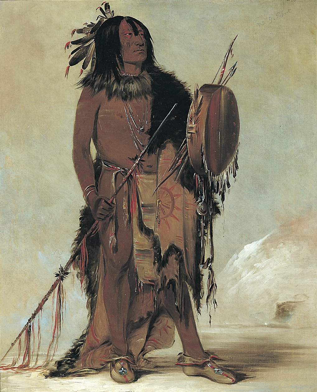 Wún-nes-tou, Witte Buffel, een oude medicijnman door George Catlin