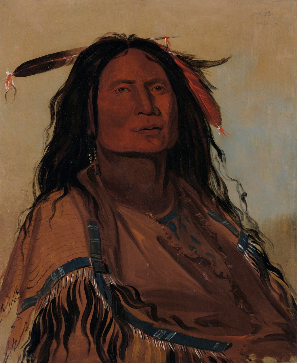 Wúk-mi-ser, Maïs, een Miniconjou-strijder door George Catlin