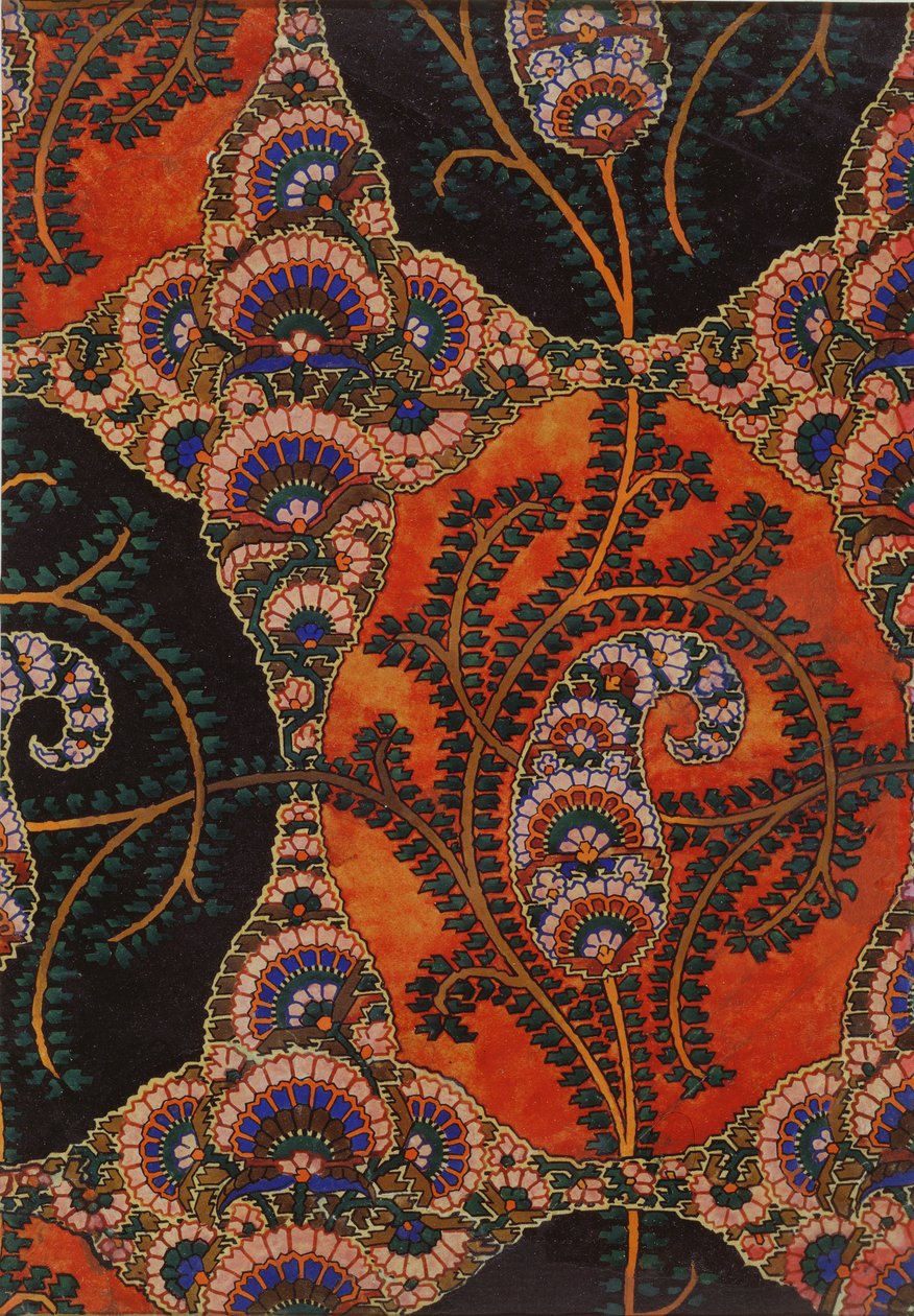 Stofontwerp voor Paisley Sjaals, c.1871 door George Charles Haite