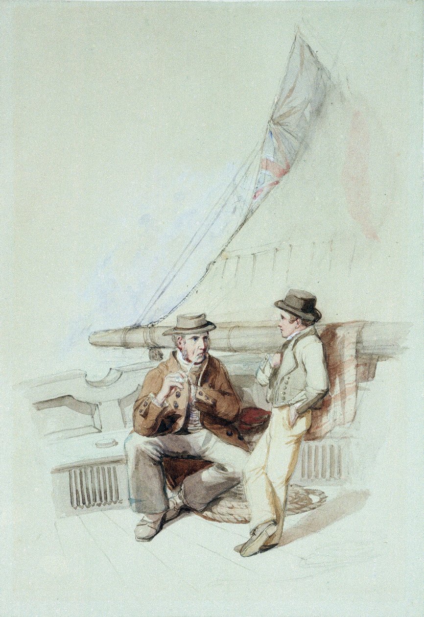 Bramble en Jack naar een Franse haven gebracht door George Clarkson Stanfield