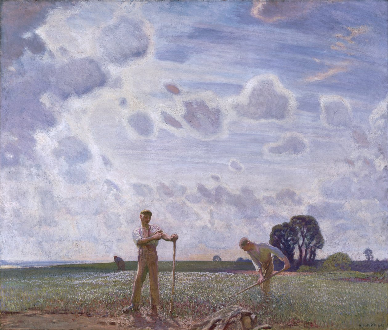 In de velden in juni, 1914 door George Clausen