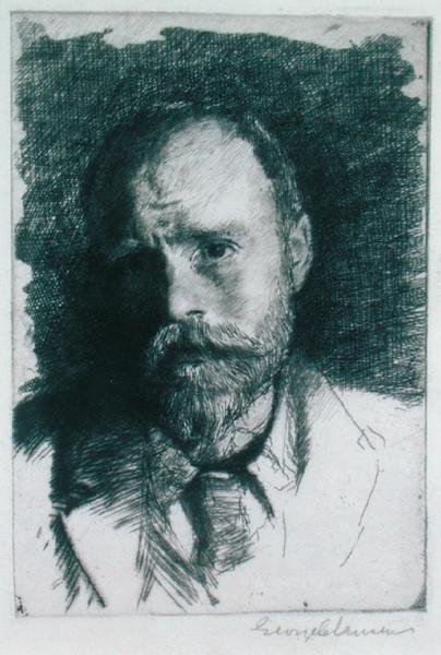 Zelfportret, c.1895 door George Clausen