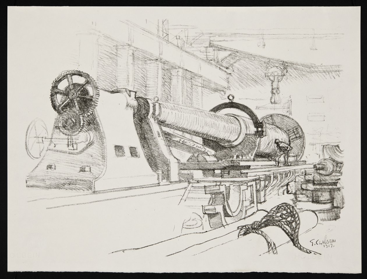 Een groot pistool draaien door George Clausen