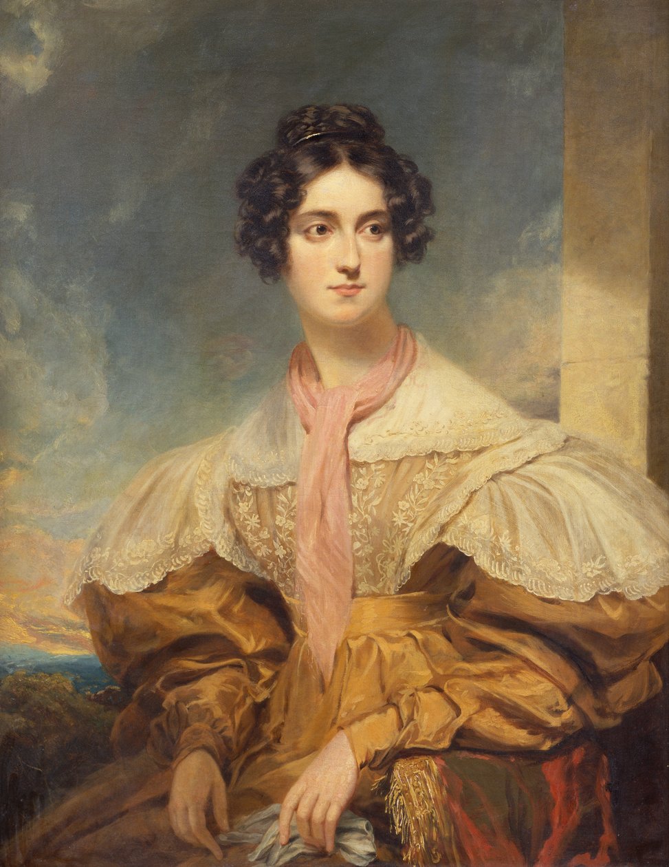 Portret van Lady Georgiana Clinton door George Clint