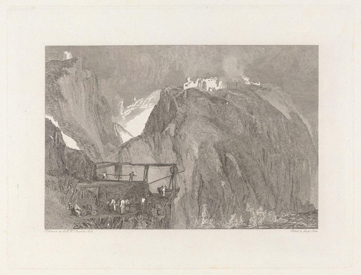 Kasteel Tintagel, Cornwall door George Cooke