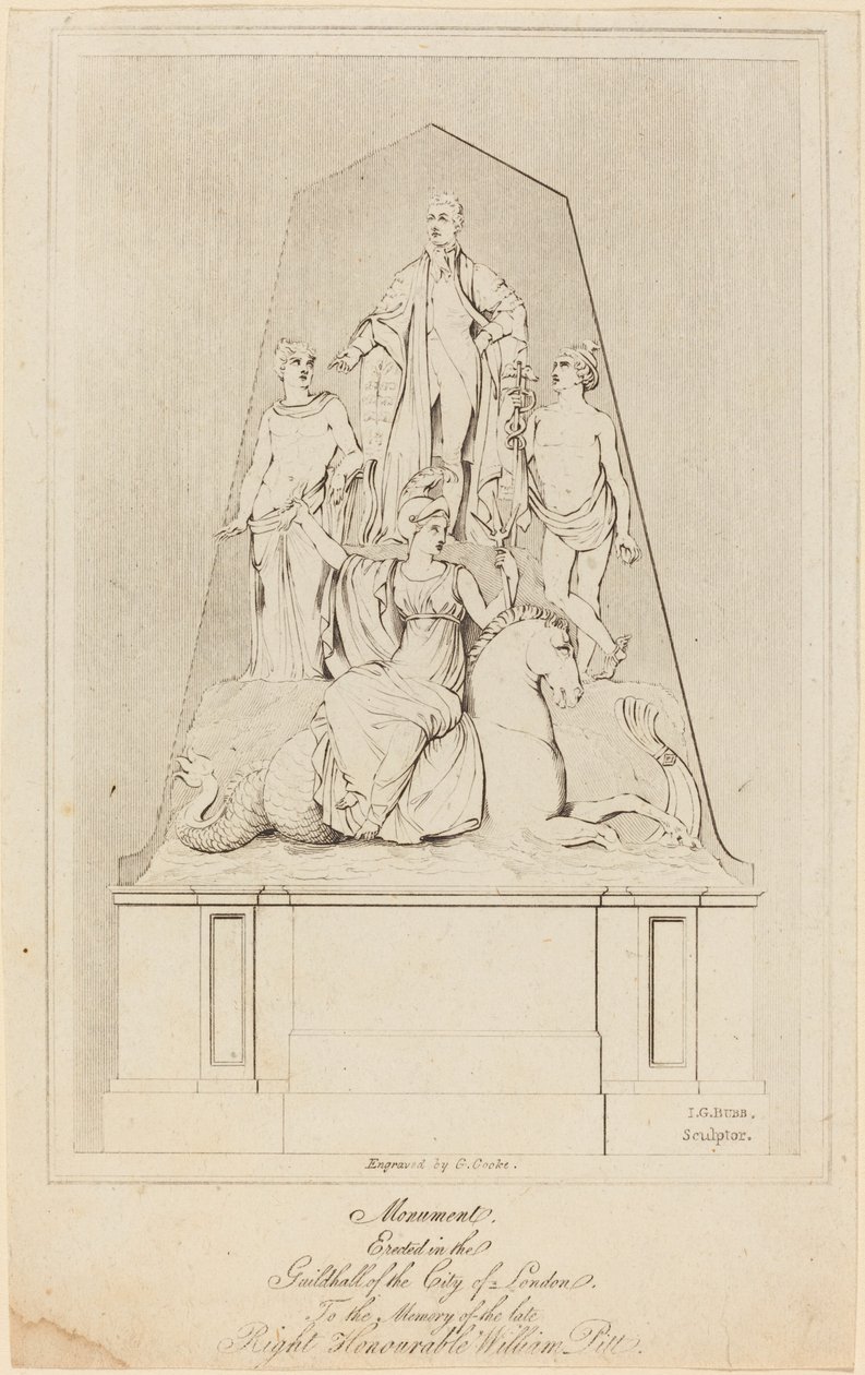 Monument voor William Pitt door George Cooke after James George Bubb