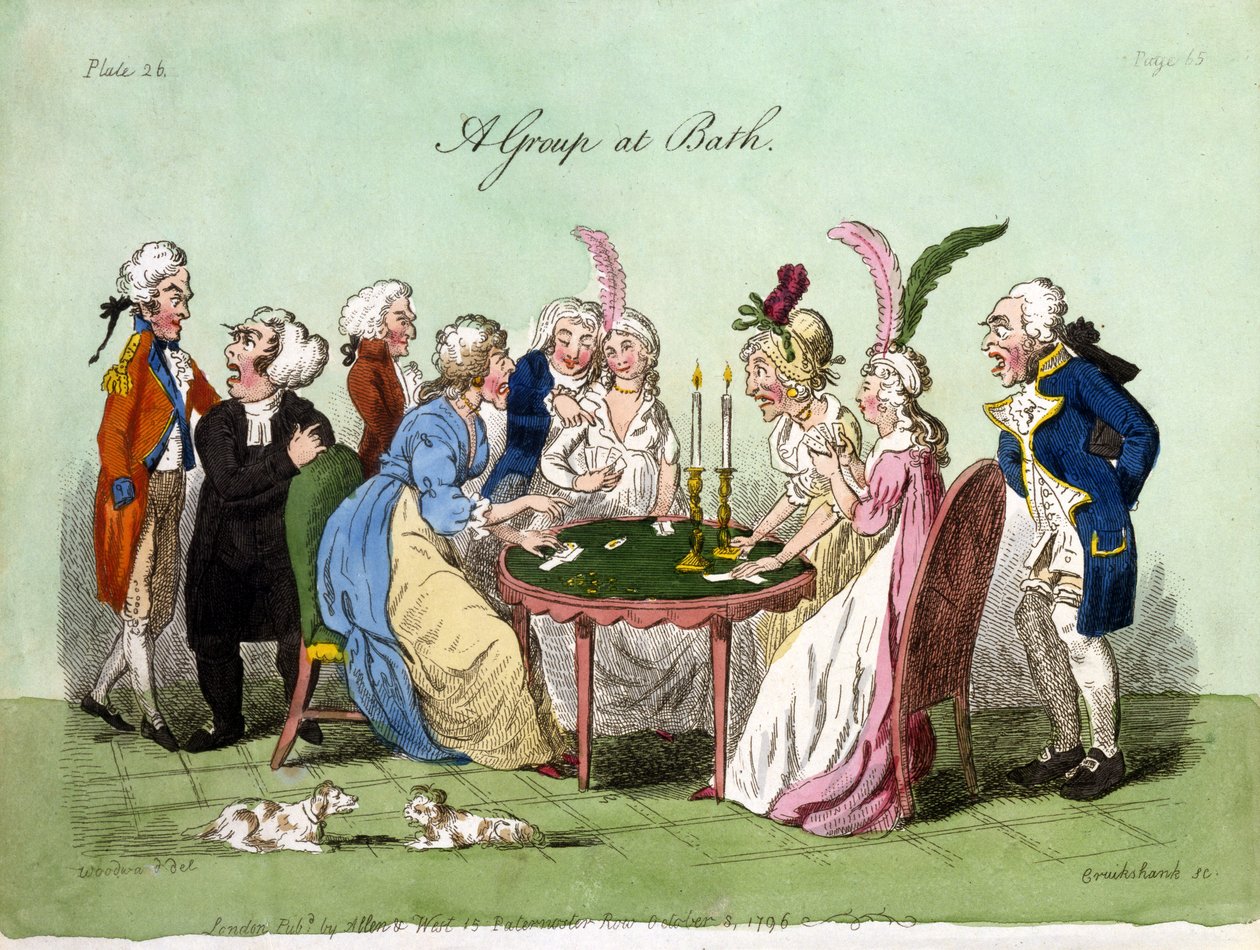 Een Groep in Bath, 1796 door George Cruikshank