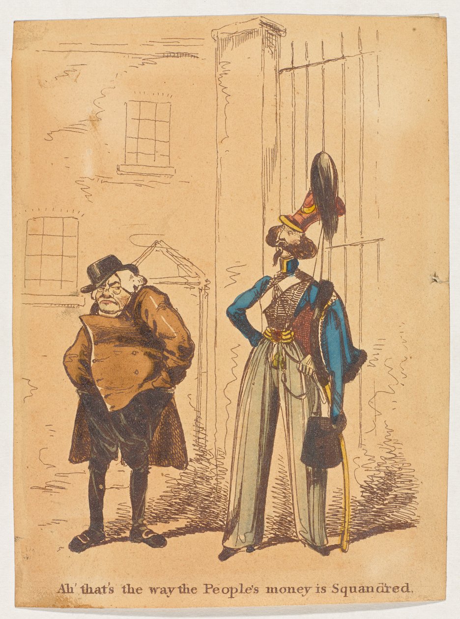 Ah, dat is hoe het geld van de mensen wordt verspild door George Cruikshank
