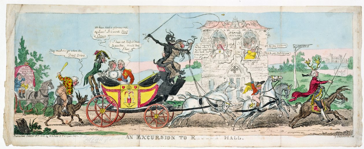 Een Excursie naar R.... Hall door George Cruikshank