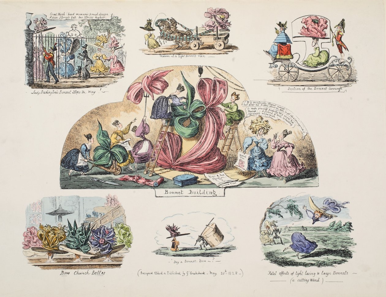 Bonnet Gebouw door George Cruikshank