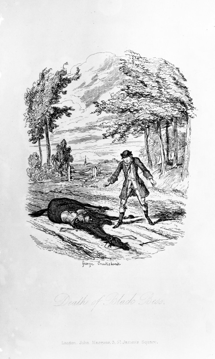 Dood van Black Bess, illustratie uit 