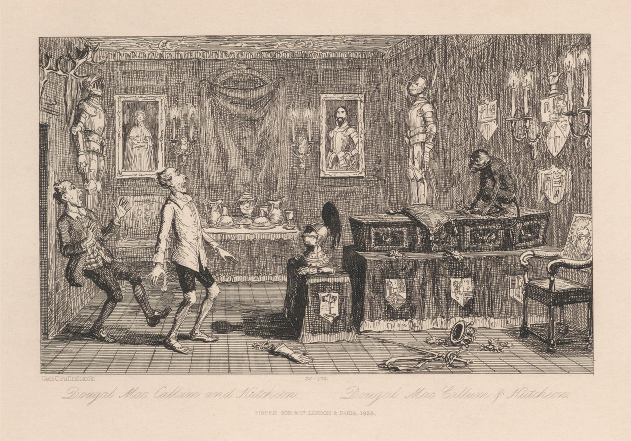 Dougal Mac Callum en Hutcheon door George Cruikshank
