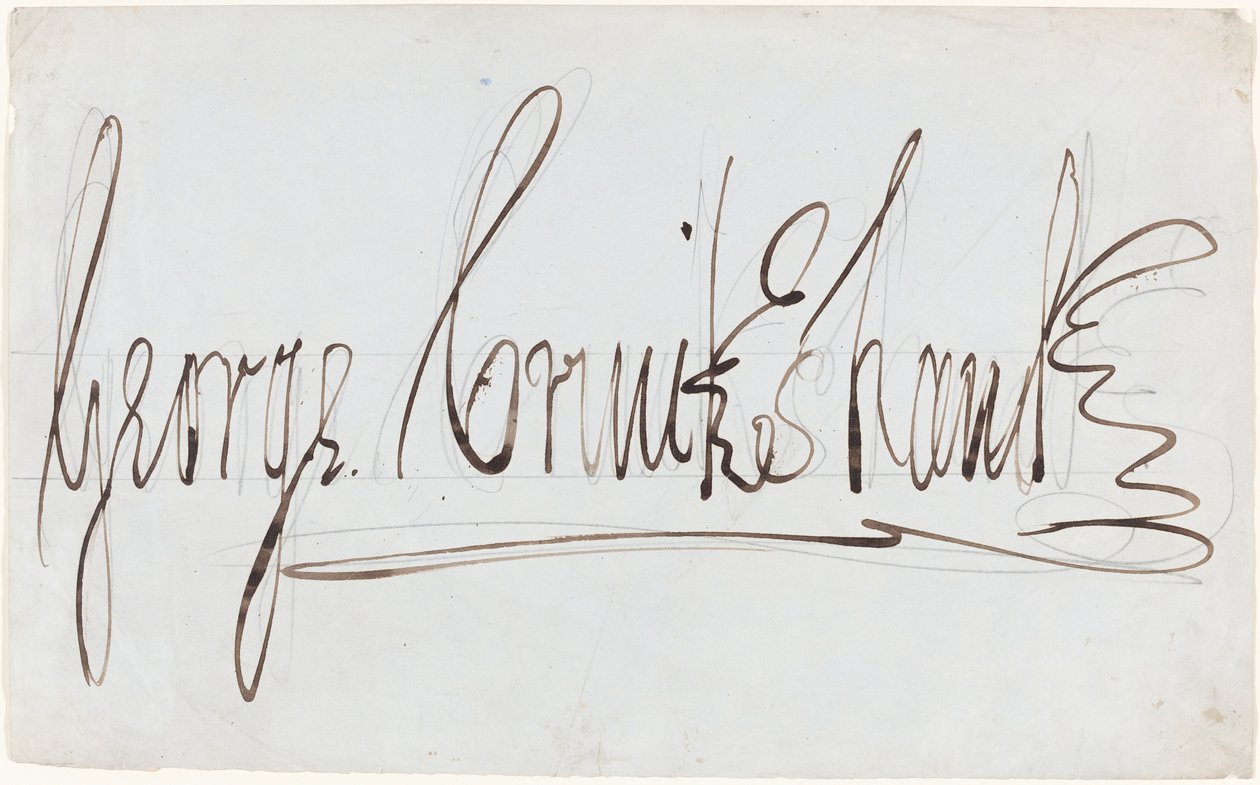 George Cruikshank (decoratieve handtekening) door George Cruikshank