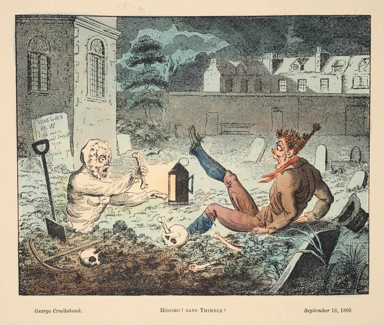 Heigho! Zegt Vingerhoed!, gepubliceerd 1809 door George Cruikshank