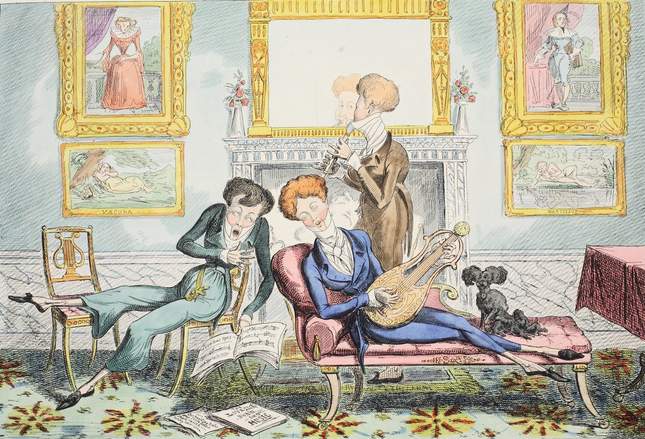 Kolibries of Een Dandy Trio door George Cruikshank