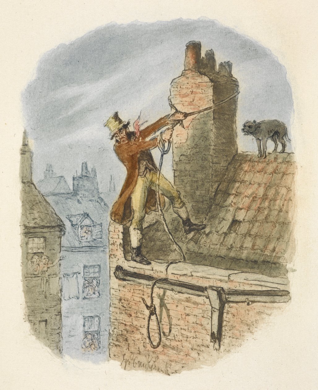 Illustratie voor "Oliver Twist" door George Cruikshank