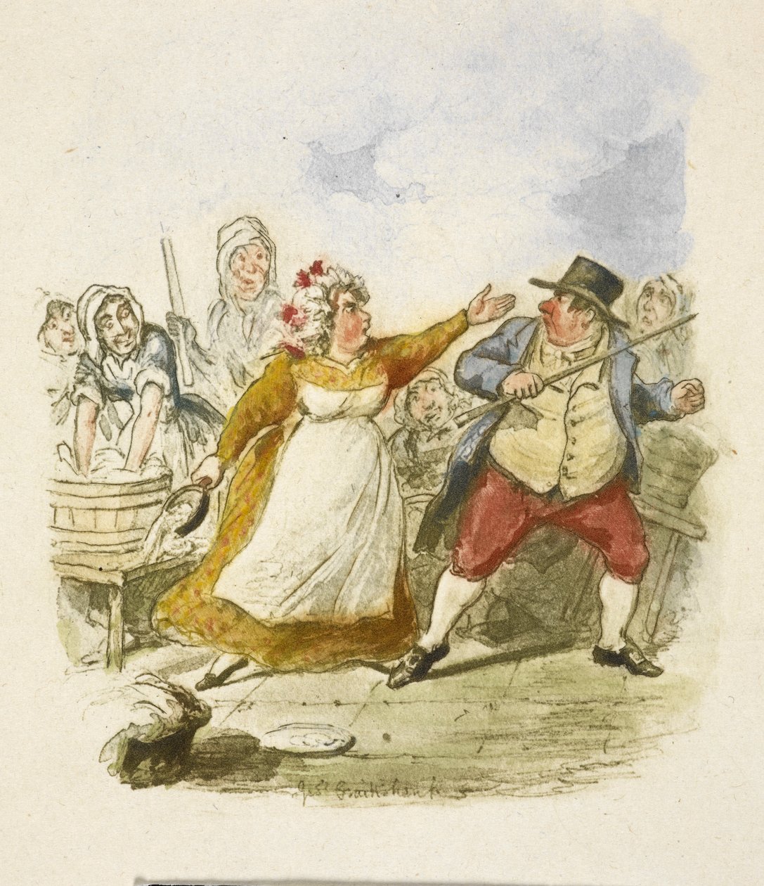 Illustratie voor "Oliver Twist" door George Cruikshank