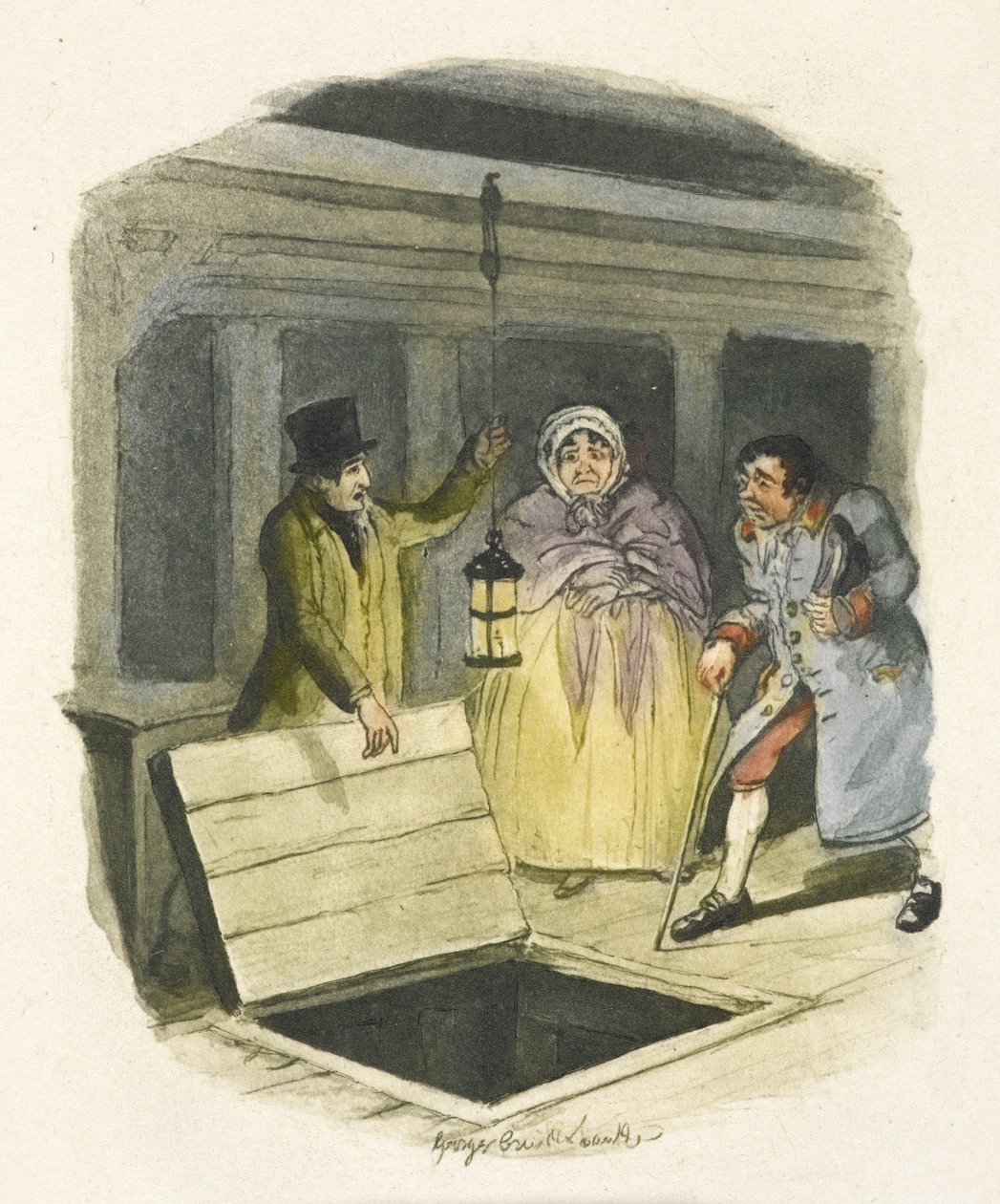 Illustratie voor "Oliver Twist" door George Cruikshank