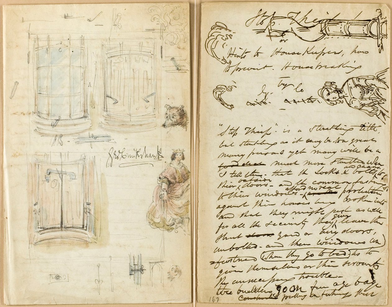 Brief: Stop dief door George Cruikshank