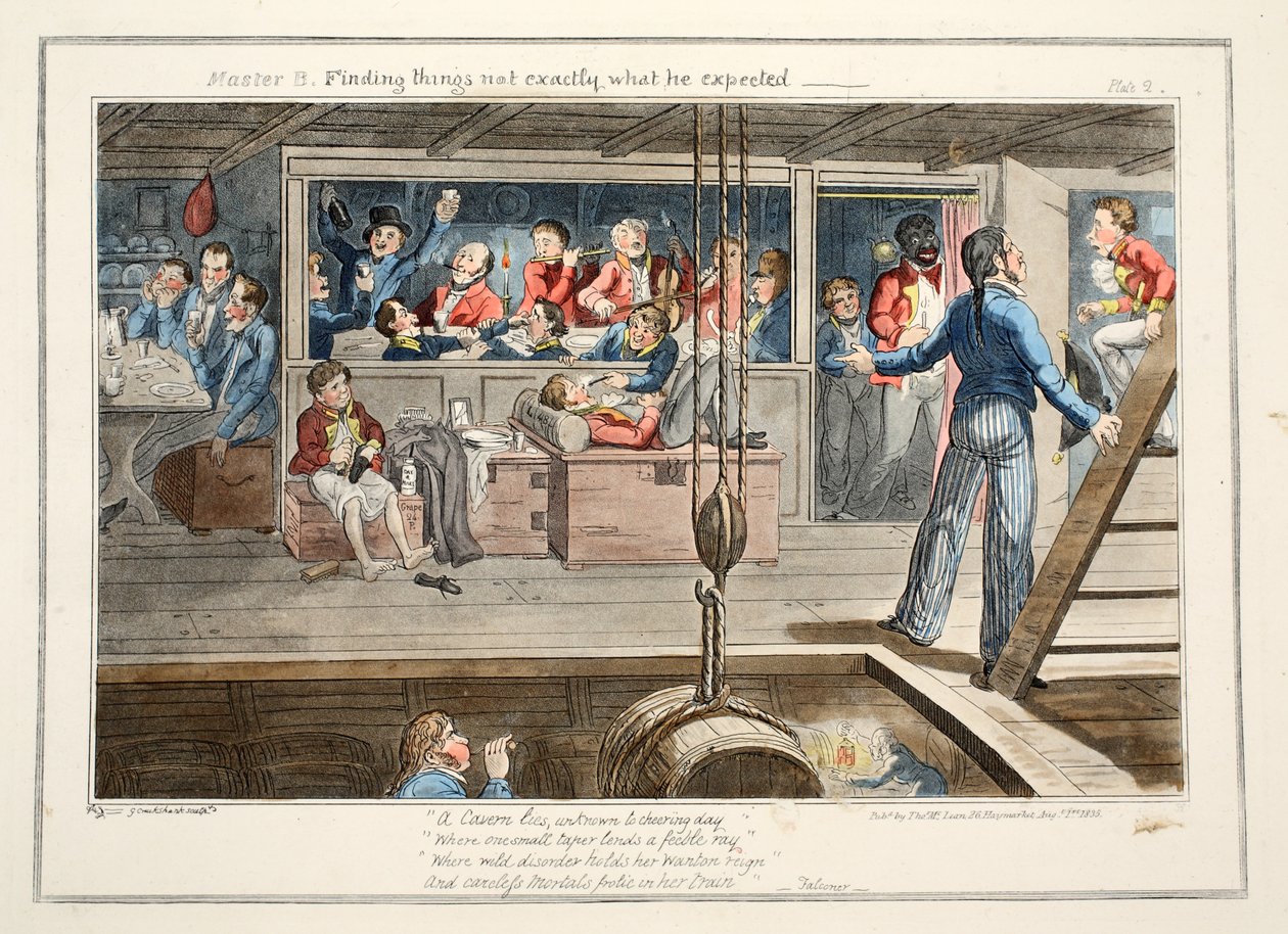 Meester B, ontdekt dat dingen niet precies zijn wat hij verwachtte, uitgegeven 1835 door George Cruikshank