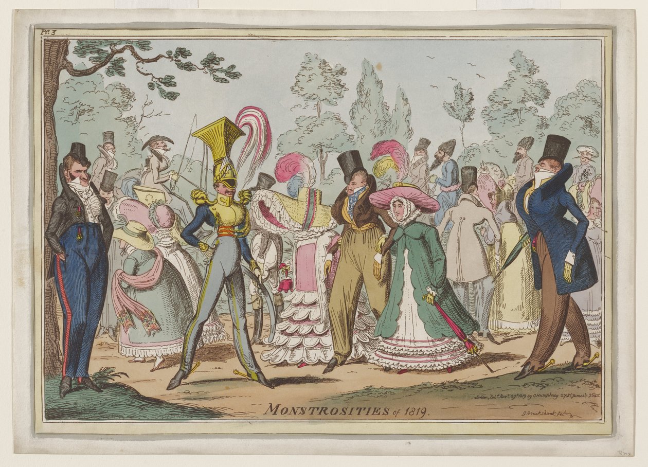 Monsterlijke gebeurtenissen uit 1819 door George Cruikshank