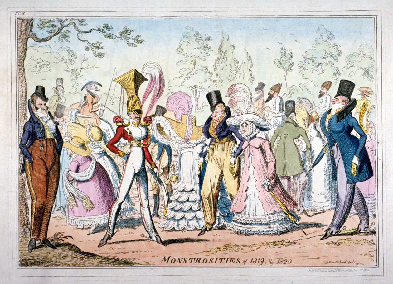 Monstrositeiten van 1819 en 1820, 1835 door George Cruikshank