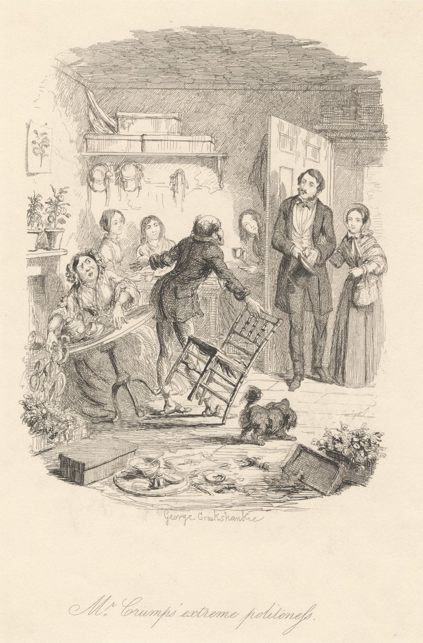 De buitengewone beleefdheid van meneer Crump door George Cruikshank
