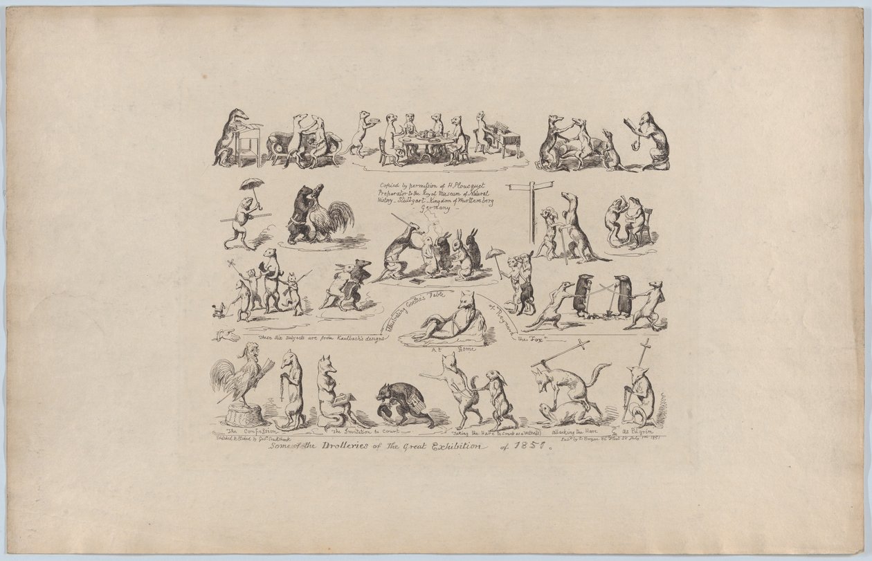 Enkele van de Drolleries van de Grote Tentoonstelling, 1851 door George Cruikshank
