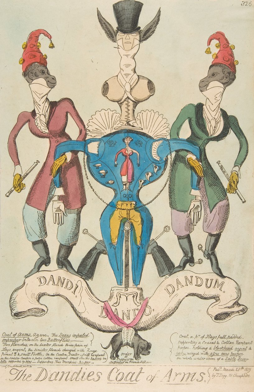 Het Wapen van de Dandies, 28 maart 1819 door George Cruikshank