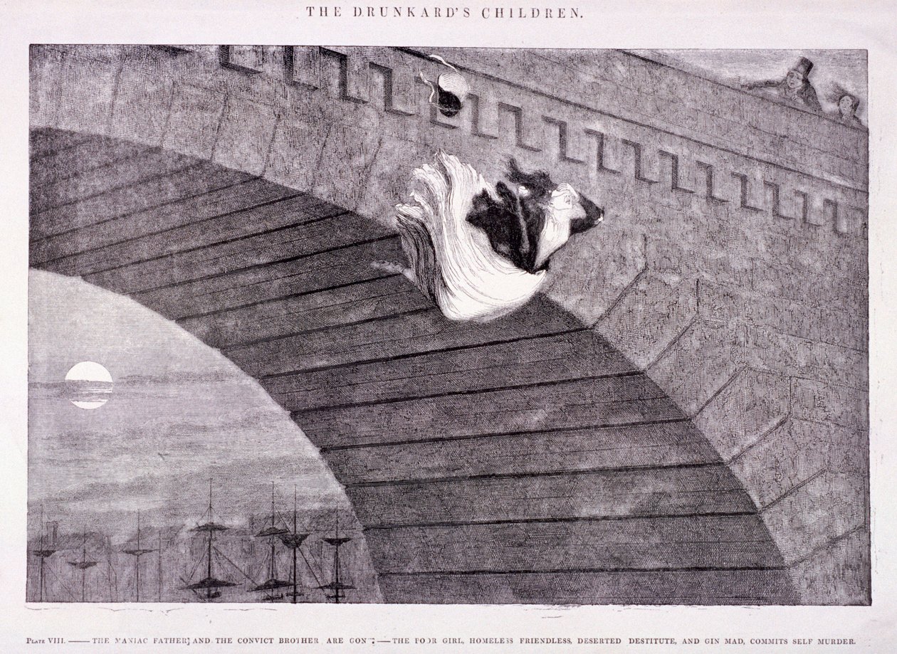 De Kinderen van de Dronkaard, ca. 1847 door George Cruikshank