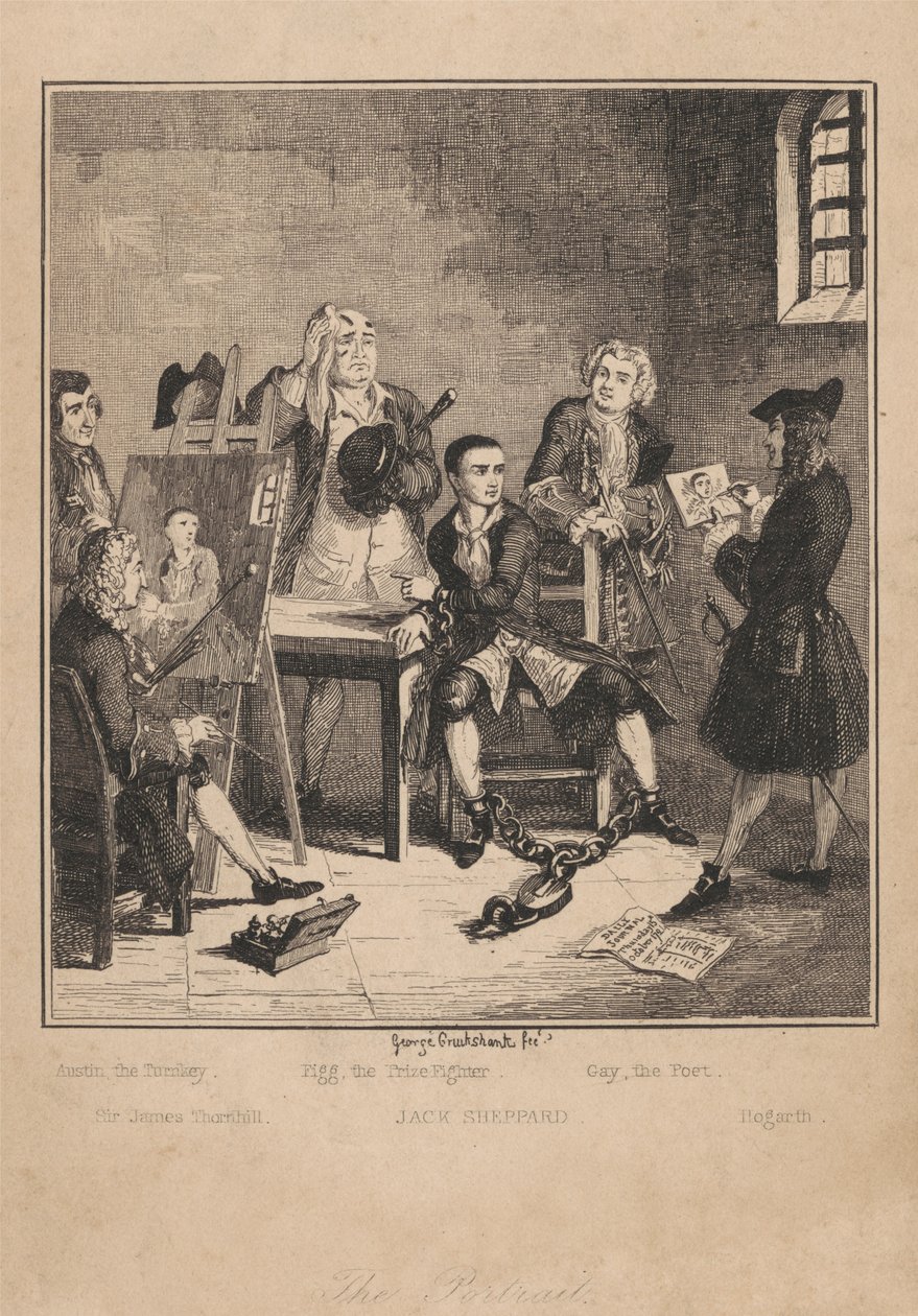 Het portret door George Cruikshank